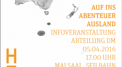 Infoveranstaltung zum Thema studienbezogene Auslandsaufenthalte