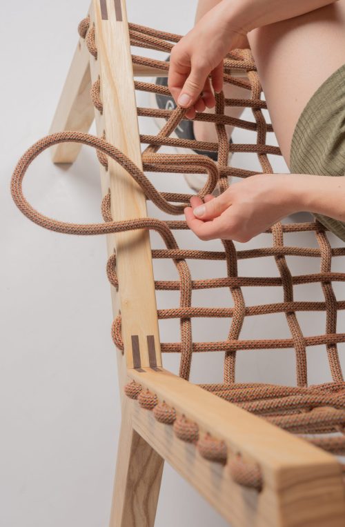 Webung am Stuhl Interaktion Carsten_Schelling Entwurf 45 SoSe 2025 Bild: Felicitas Metschies